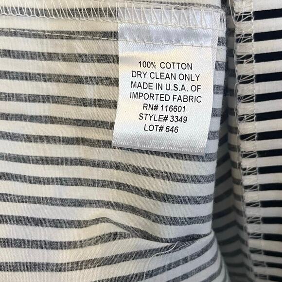 Bigio Collection Black And‎ White Stripe Off Shoulder Dress Size 10 - Picture 8 of 8